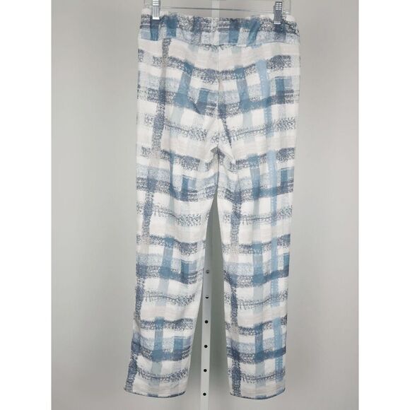 Women's White & Green Pockets Pants L - Picture 4 of 8